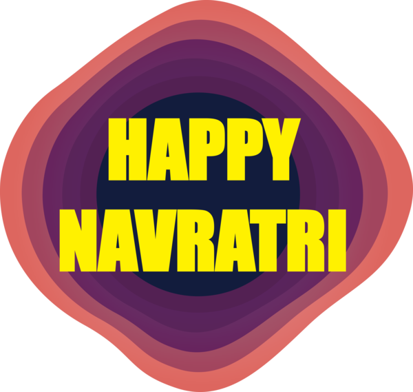 Transparent Navratri Logo Font Circle for Navaratri for Navratri