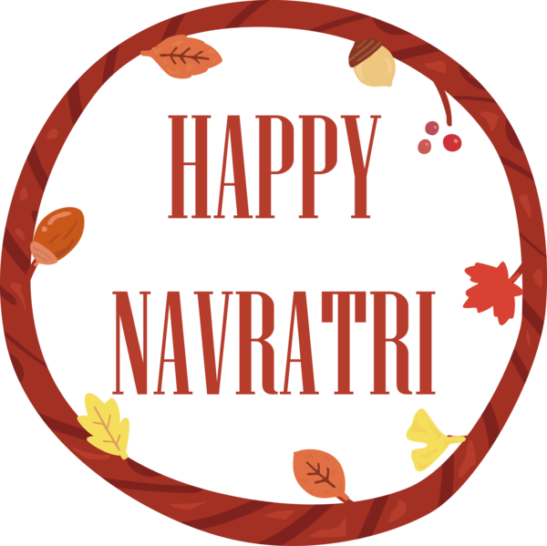 Transparent Navratri Logo Line Recreation for Navaratri for Navratri