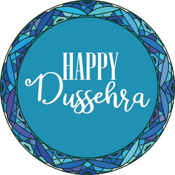 Transparent Dussehra Design Circle Logo for Happy Dussehra for Dussehra
