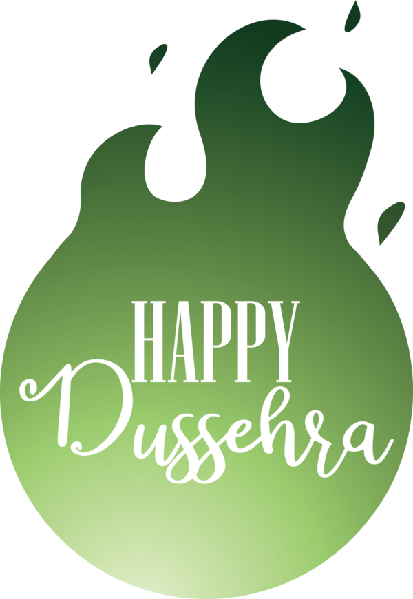 Transparent Dussehra Logo Leaf Design for Happy Dussehra for Dussehra