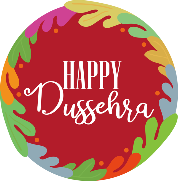 Transparent Dussehra Circle Logo Meter for Happy Dussehra for Dussehra