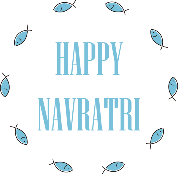 Transparent Navratri Design Logo Fish for Navaratri for Navratri