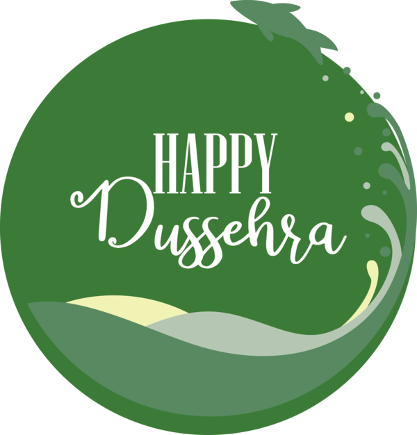 Transparent Dussehra Logo Circle Text for Happy Dussehra for Dussehra