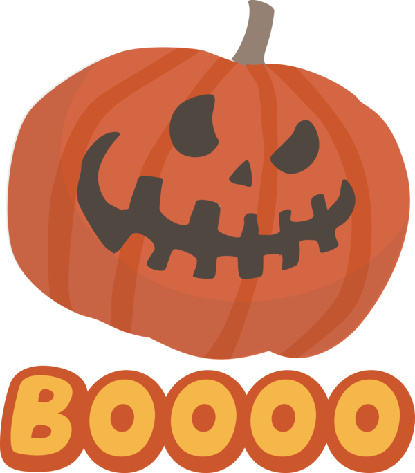 Transparent Halloween Pumpkin Drawing Jack-o'-lantern for Halloween Boo for Halloween