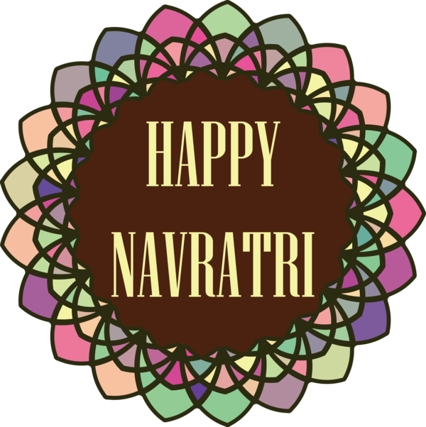 Transparent Navratri Design Leaf Circle for Navaratri for Navratri