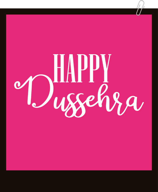 Transparent Dussehra Font Logo Poster for Happy Dussehra for Dussehra