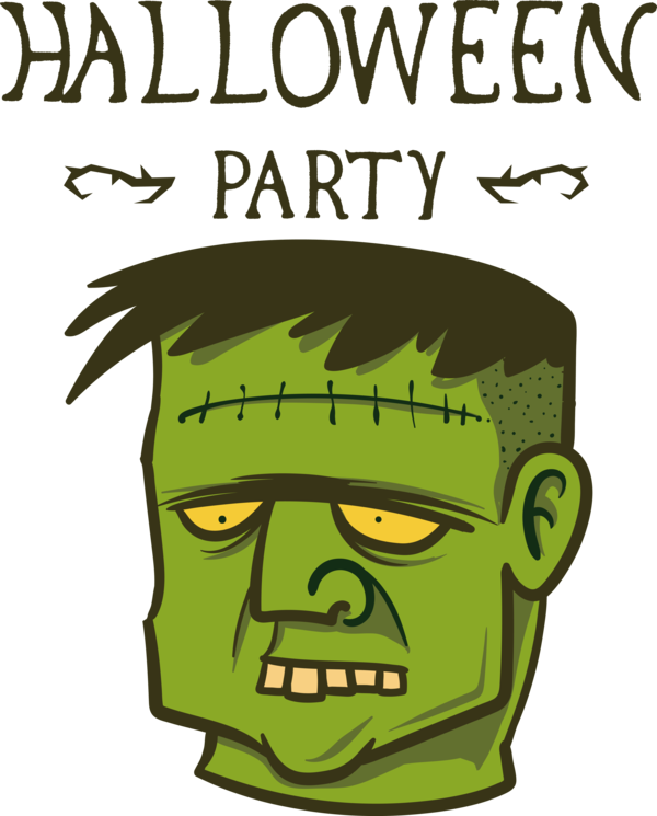 Transparent Halloween Human Cartoon Logo for Halloween Party for Halloween