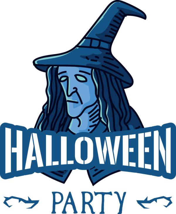 Transparent Halloween Logo Line Character for Halloween Party for Halloween