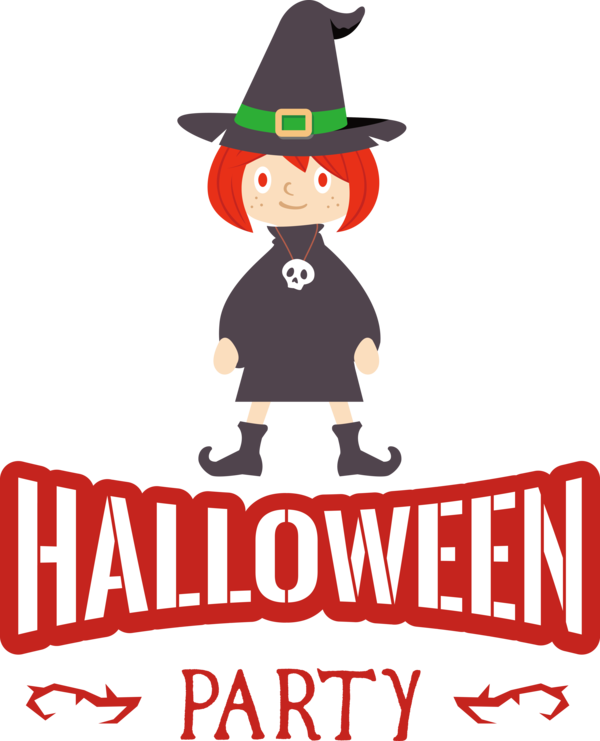 Transparent Halloween Logo Cartoon Line for Halloween Party for Halloween