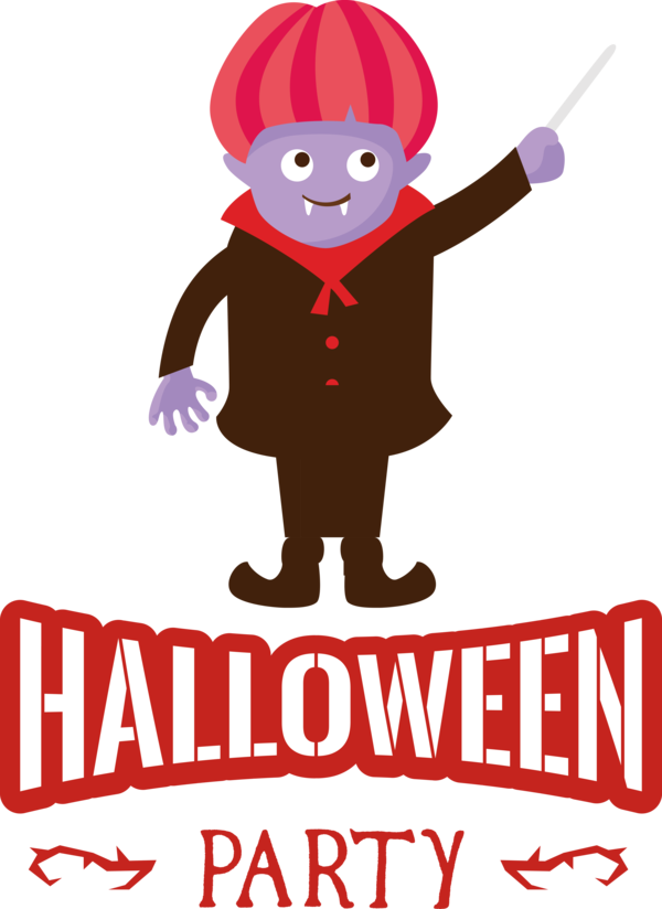 Transparent Halloween Cartoon Logo Line for Halloween Party for Halloween
