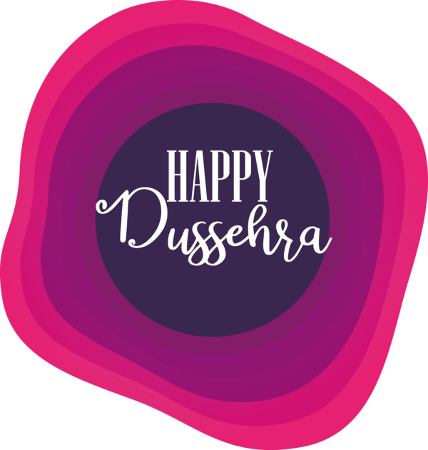 Transparent Dussehra Logo Font Circle for Happy Dussehra for Dussehra