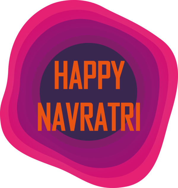 Transparent Navratri Logo Font Pink M for Navaratri for Navratri