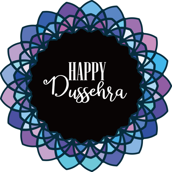 Transparent Dussehra Design Cobalt blue Circle for Happy Dussehra for Dussehra