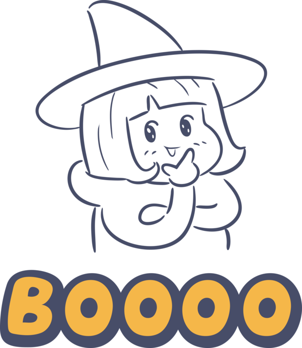 Transparent Halloween Human Design Cartoon for Halloween Boo for Halloween