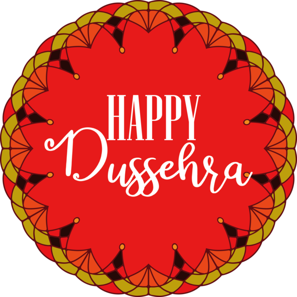 Transparent Dussehra Drawing Leaf Circle for Happy Dussehra for Dussehra