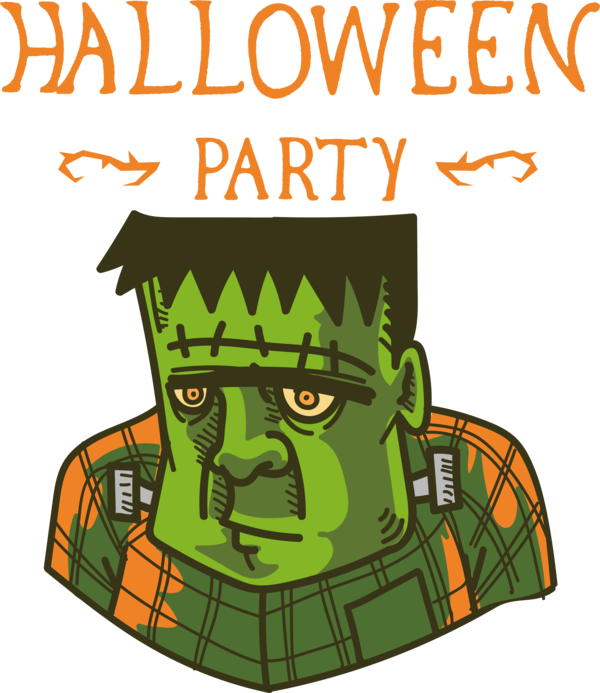 Transparent Halloween Cartoon Line Green for Halloween Party for Halloween
