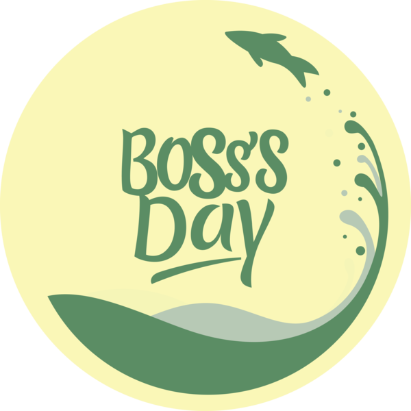 Transparent Bosses Day Logo Circle Green for Boss Day for Bosses Day