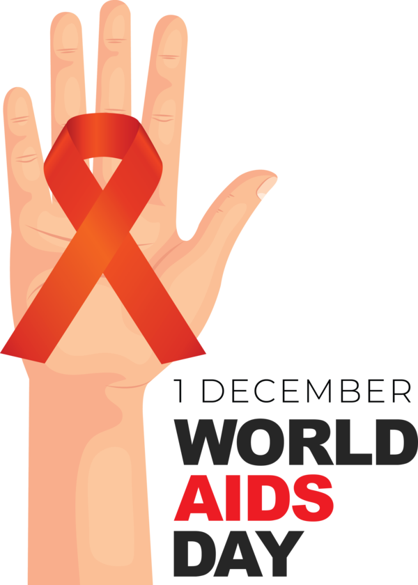 Transparent World Aids Day Hand model Hand Logo for Aids Day for World Aids Day