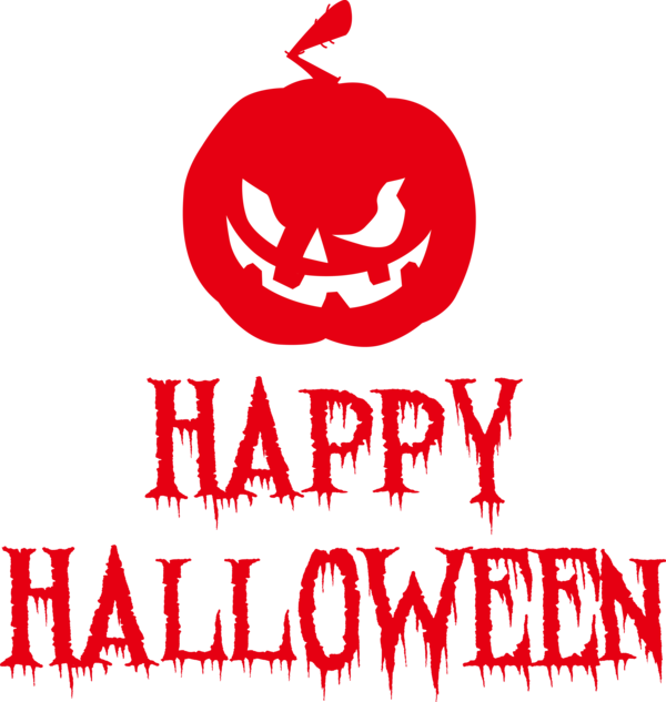 Transparent Halloween Logo Line Character for Happy Halloween for Halloween