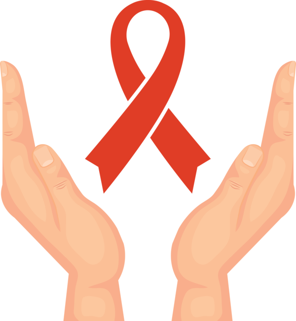 Transparent World Aids Day Awareness ribbon Red ribbon Icon for Aids Day for World Aids Day