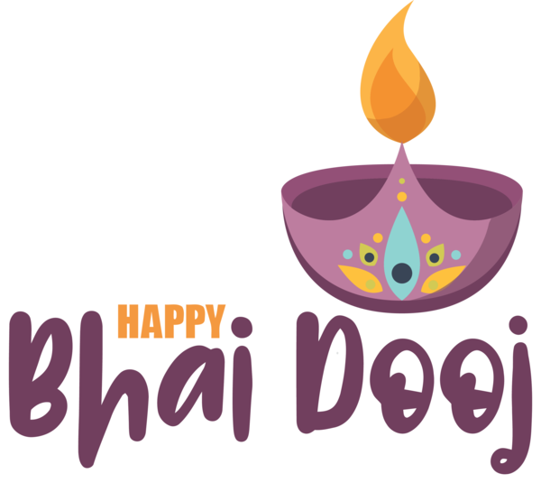 Transparent Bhai Dooj Design Logo Meter for Bhai Beej for Bhai Dooj