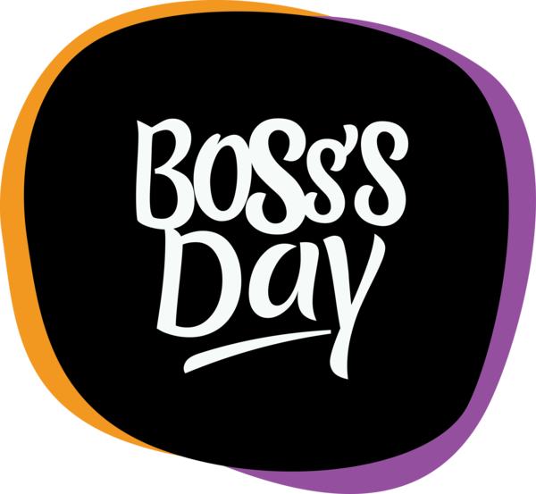 Transparent Bosses Day Logo Purple Meter for Boss Day for Bosses Day