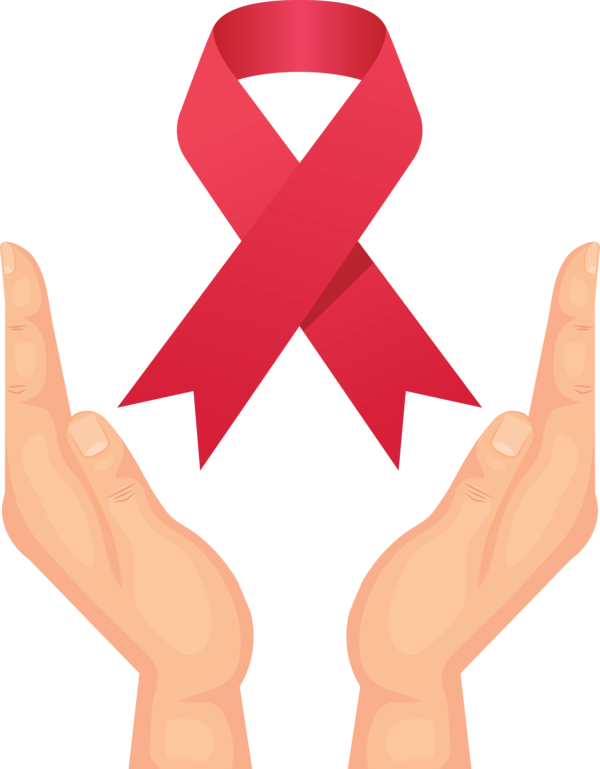 Transparent World Aids Day Black ribbon Awareness ribbon Ribbon for Aids Day for World Aids Day