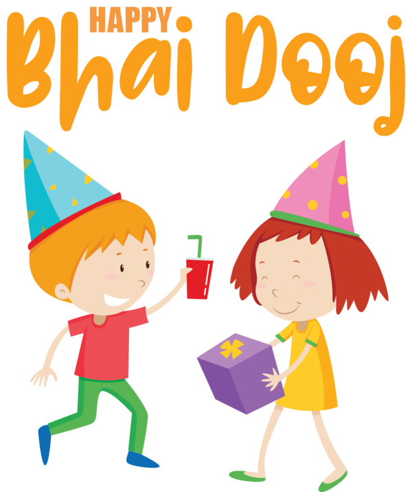 Transparent Bhai Dooj Flash Card Children's party Party for Bhai Beej for Bhai Dooj