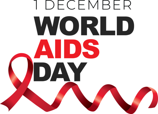 Transparent World Aids Day Logo Line Design for Aids Day for World Aids Day