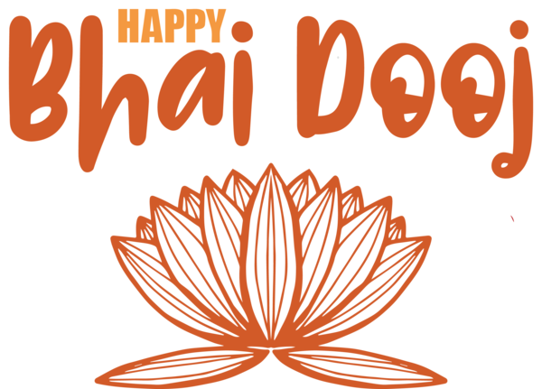 Transparent Bhai Dooj Leaf Flower Logo for Bhai Beej for Bhai Dooj