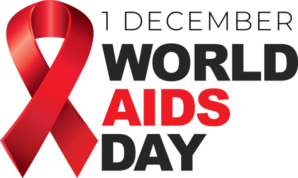 Transparent World Aids Day Logo Design Font for Aids Day for World Aids Day
