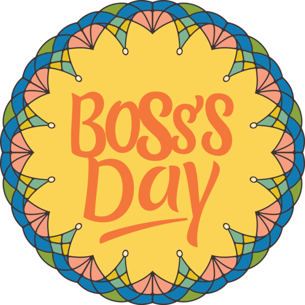 Transparent Bosses Day Vector Design Lettering for Boss Day for Bosses Day