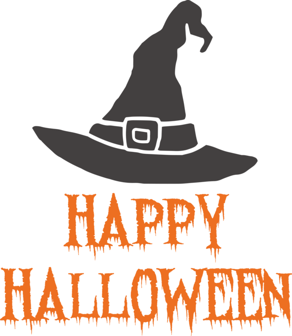 Transparent Halloween Logo Hat Meter for Happy Halloween for Halloween