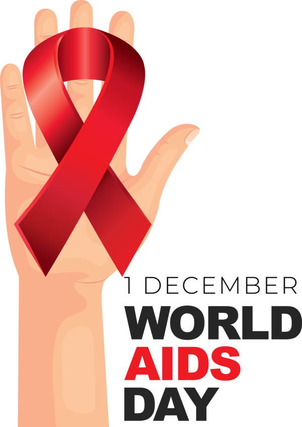 Transparent World Aids Day Logo Smoking cessation Font for Aids Day for World Aids Day