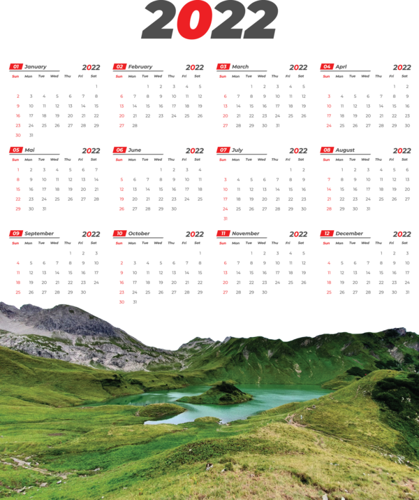 Transparent New Year Calendar System Meter for Printable 2022 Calendar for New Year