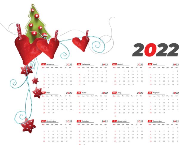 Transparent New Year Christmas Day Saint Patrick's Day New year 2022 for Printable 2022 Calendar for New Year