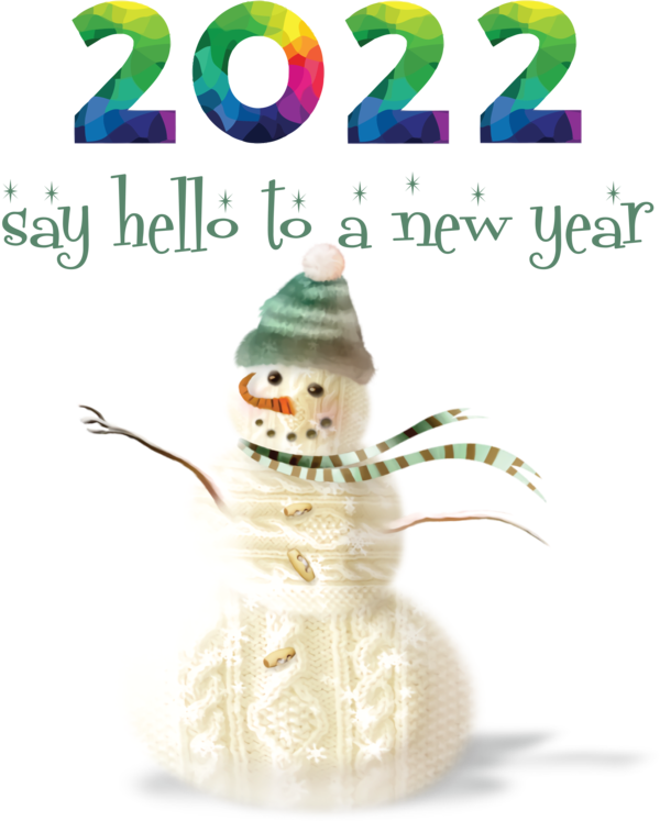 Transparent New Year Bauble HOLIDAY ORNAMENT Snowman for Happy New Year 2022 for New Year