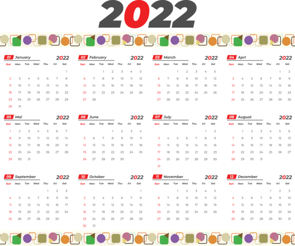 Transparent New Year Line Design Word search for Printable 2022 Calendar for New Year