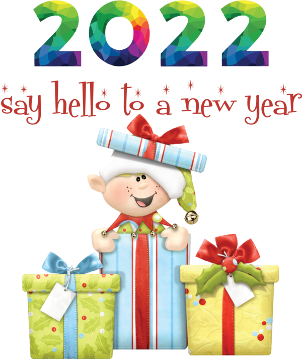 Transparent New Year Christmas Day Gift Christmas gift for Happy New Year 2022 for New Year