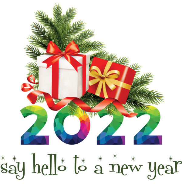 Transparent New Year Gift Christmas Day Christmas card for Happy New Year 2022 for New Year