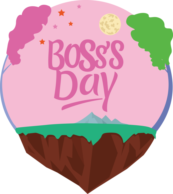 Transparent Bosses Day Design Heart Pink M for Boss Day for Bosses Day