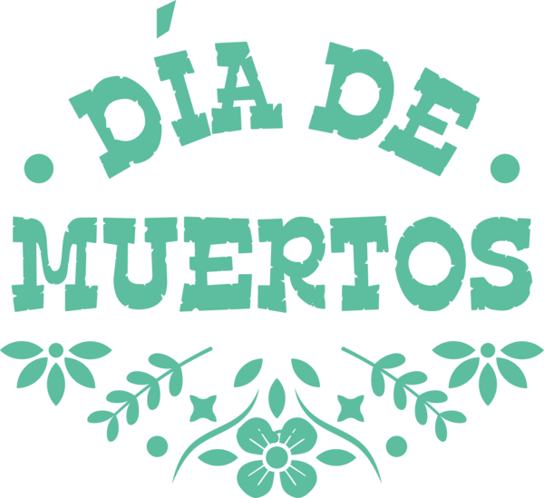 Transparent Day of the Dead Design Logo Leaf for Día de Muertos for Day Of The Dead
