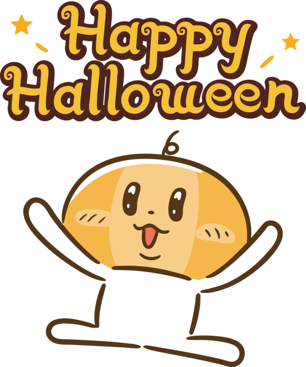 Transparent Halloween Cartoon Line Yellow for Happy Halloween for Halloween