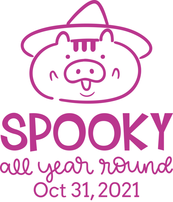 Transparent Halloween Sticker Line Pink M for Halloween Boo for Halloween