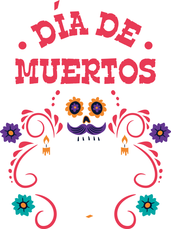 Transparent Day of the Dead Design Treefort Music Fest Cartoon for Día de Muertos for Day Of The Dead
