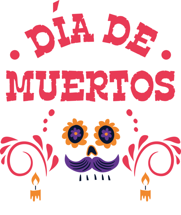 Transparent Day of the Dead Line Pink M LON:0JJW for Día de Muertos for Day Of The Dead