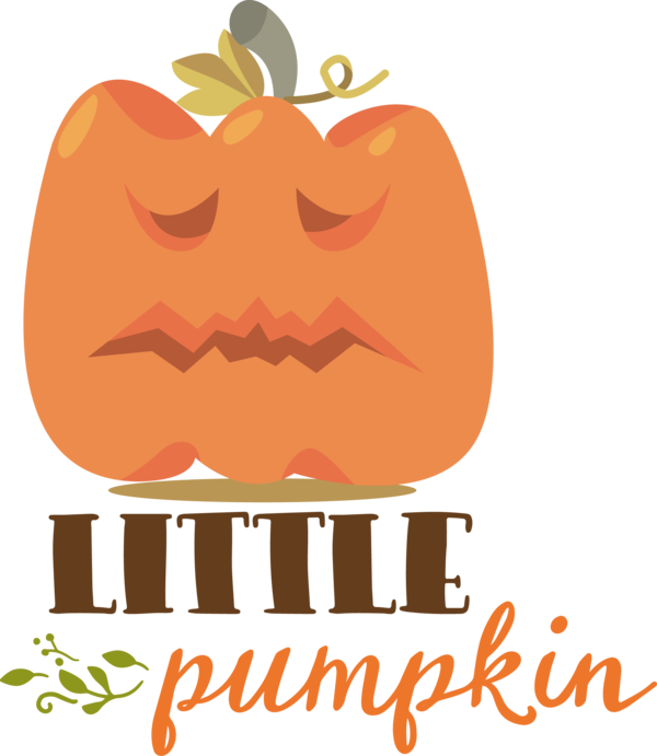 Transparent Thanksgiving Jack-o'-lantern Cartoon Logo for Thanksgiving Pumpkin for Thanksgiving