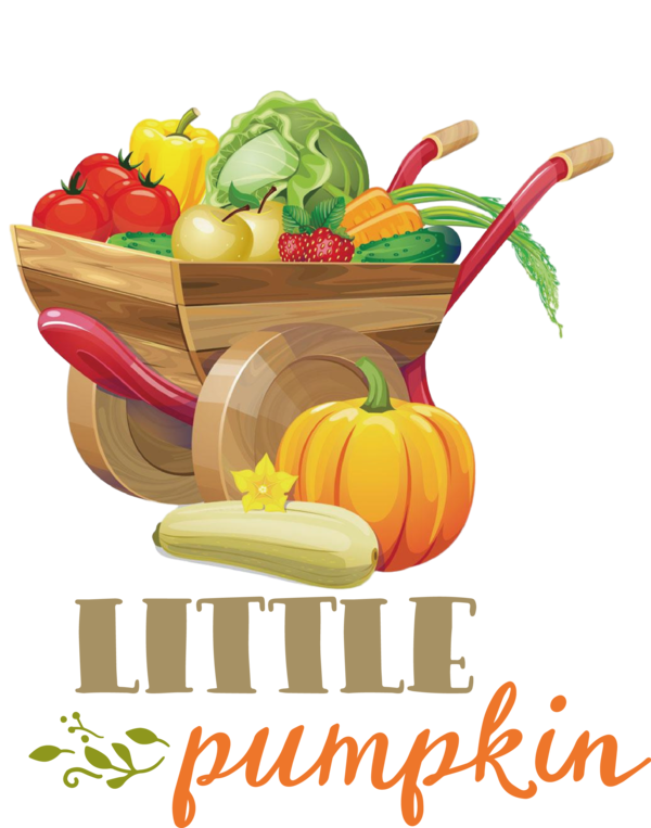 Transparent Thanksgiving Field pumpkin Vegetable Wheelbarrow for Thanksgiving Pumpkin for Thanksgiving