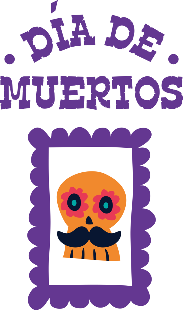 Transparent Day of the Dead Icon Platform Happiness Line for Día de Muertos for Day Of The Dead