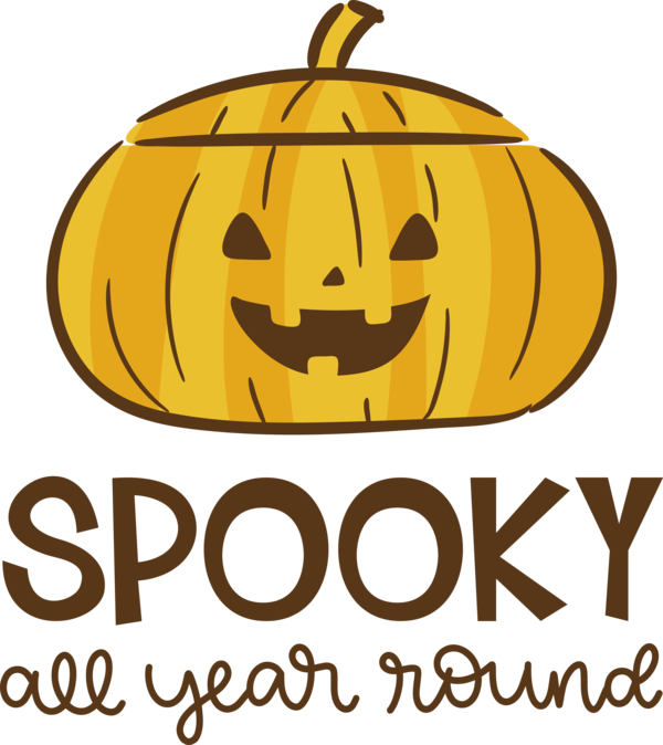 Transparent Halloween Jack-o'-lantern Cartoon Logo for Halloween Boo for Halloween